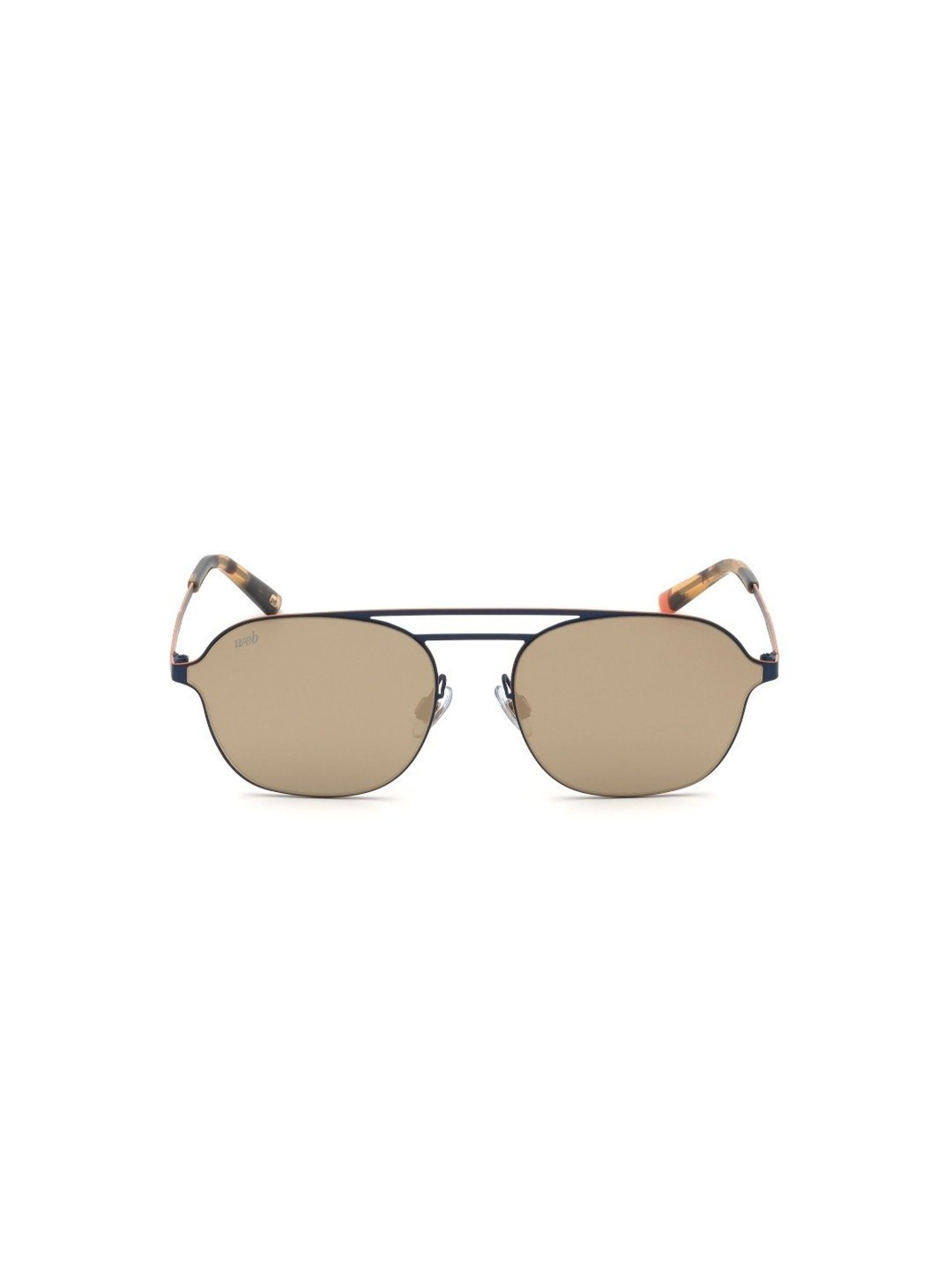 Web Eyewear Brown Pilot Unisex Sunglasses Designed in Italy