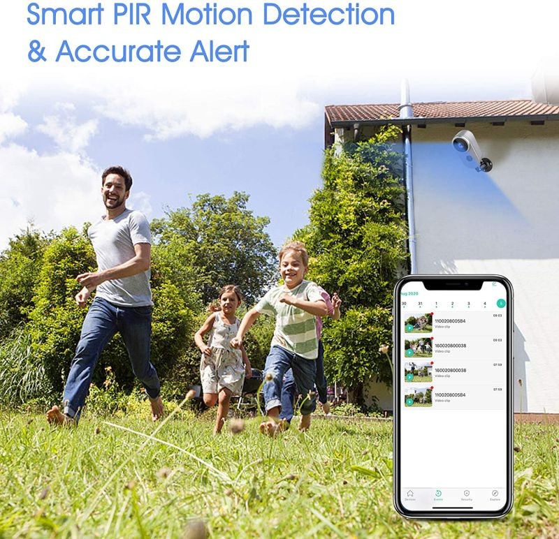 Wireless Camera for Home Security - Rechargeable Battery Powered WiFi Camera, 1080P Home Security Camera Outdoor Indoor with PIR Motion Detection, Night Vision, 2-Way Audio, Weatherproof