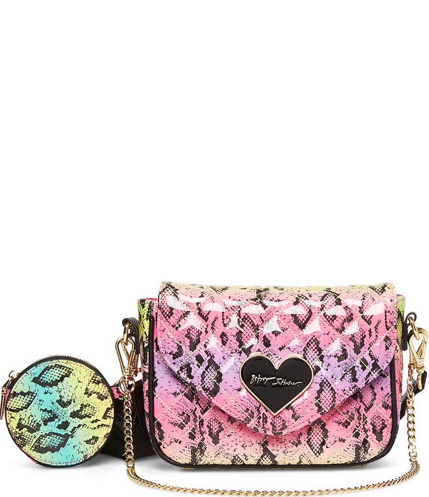 Betsey Johnson Chain Rainbow Crossbody Bag