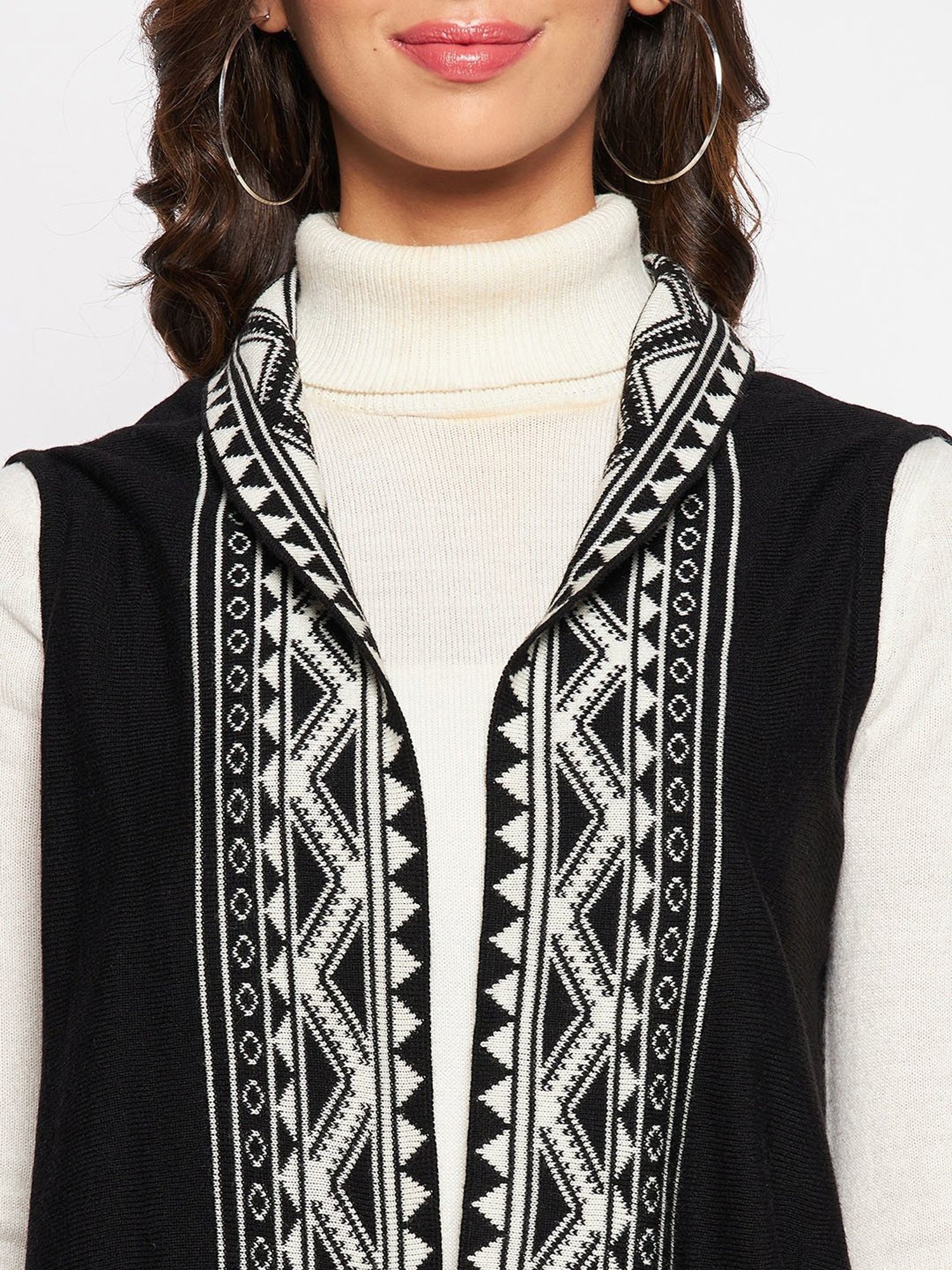 Crozo By Cantabil Black Shrug