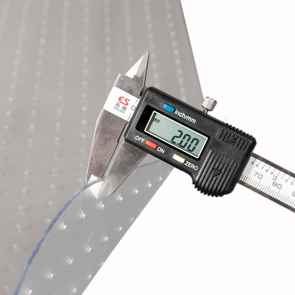 Rectangle PVC Home Office Chair Floor Mat Studded Back for Pile Carpet 36" x 48"