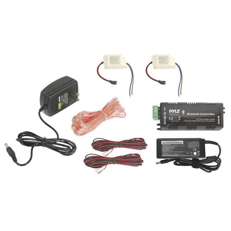 Pyle Audio PDICBT87 8 Inch 400 Watt Bluetooth Flush Mount Ceiling Wall Speaker System with White Metal Grills for Home Theater Sound Audio (2 Pack)