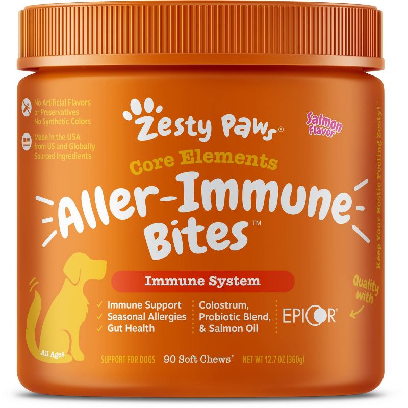 Zesty Paws Aller-Immune Bites Salmon - 90ct