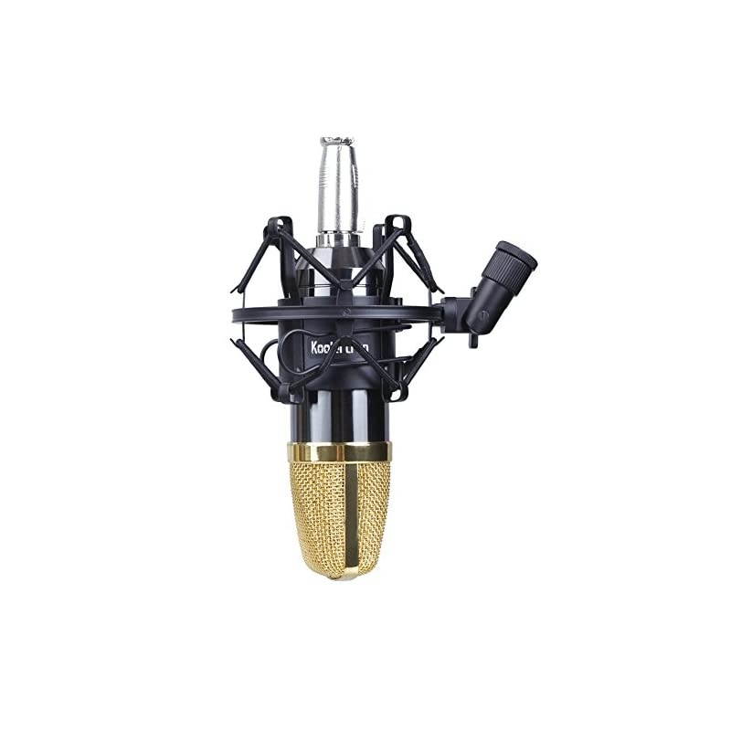 Universal 50MM Microphone Shock Mount for 48MM54mm Diameter Condenser Mic Black