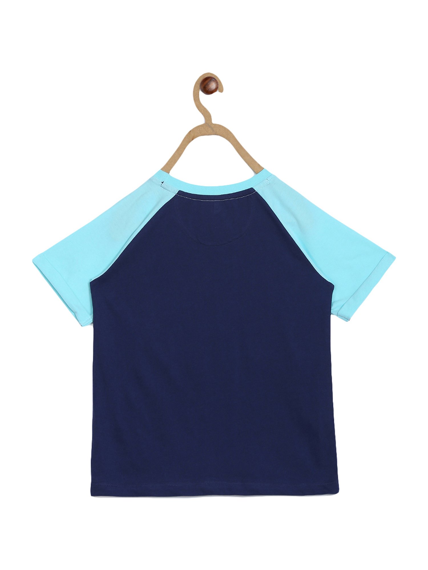 Blue Giraffe Kids Navy Cotton Printed T-Shirt