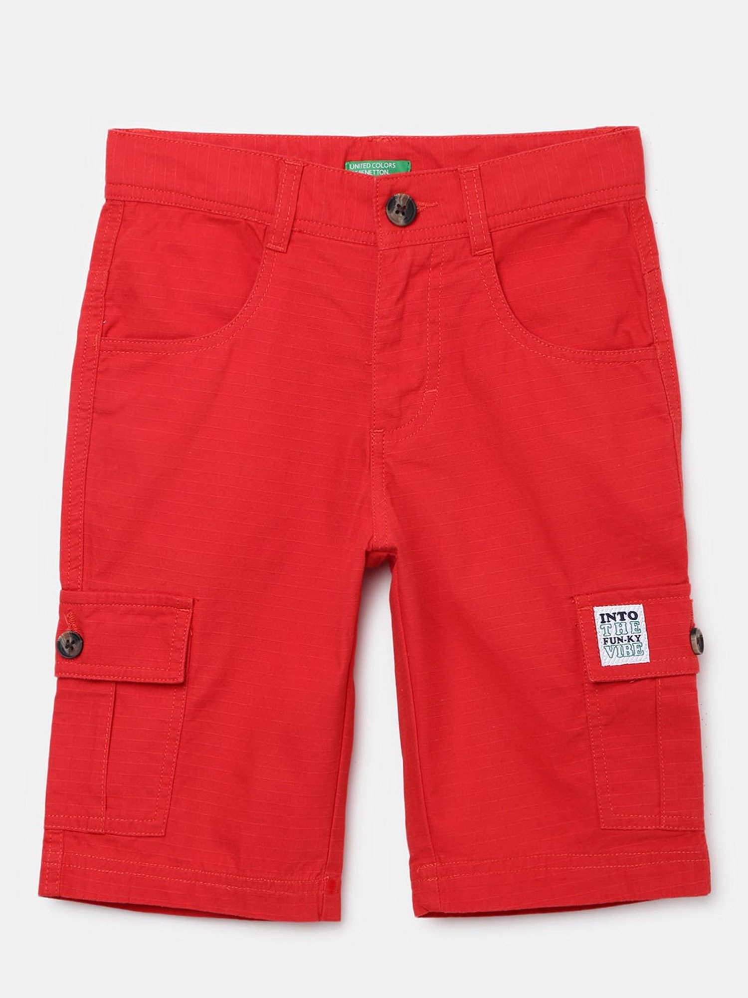 United Colors of Benetton Kids Red Solid Shorts