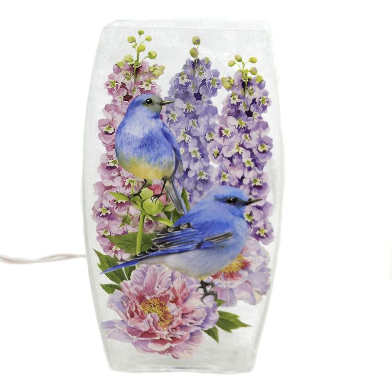 Stony Creek 7.75" Bluebirds Flowers Med Vase Peony Hyacinth  -  Novelty Sculpture Lights