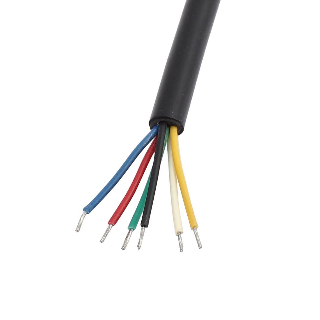 Pair M12-6 Thread 6P Male/Female Bent Head Metal Lock Ring Connector Cable 32cm