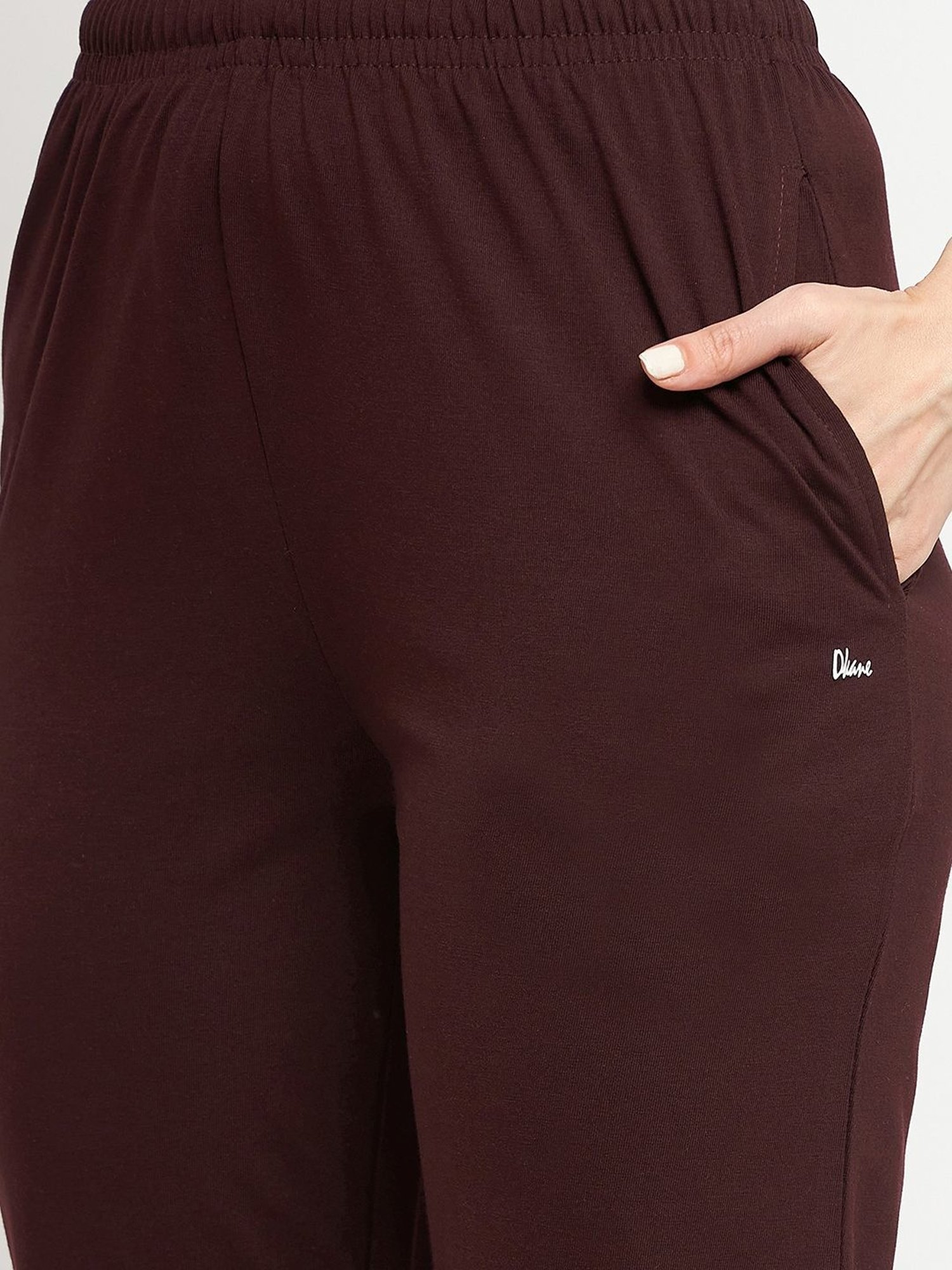 Okane Burgundy Mid Rise Lounge Pants