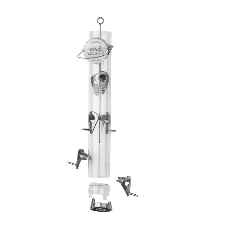 Droll Yankees Classic Sunflower Feeder with Ring Pull Advantage - Silver