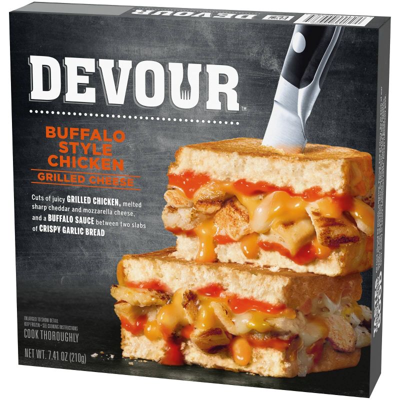 Devour Frozen Handheld Buffalo Chicken Grilled Cheese  - 7.41oz