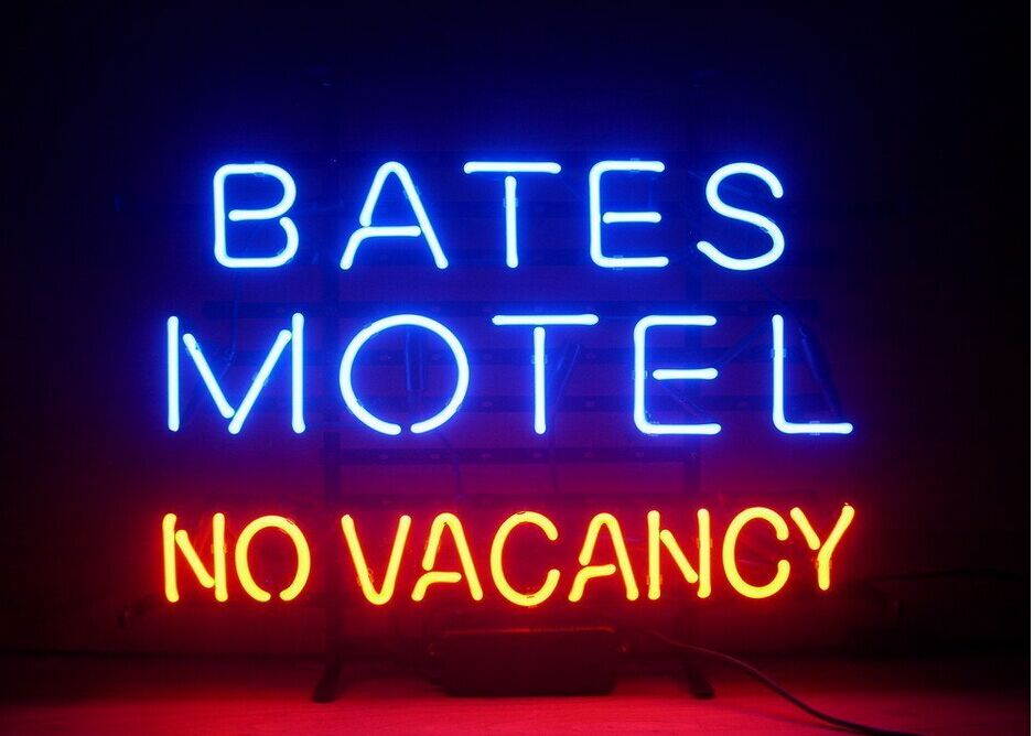 Fashion Neon Sign Bates Motel No Vacancy Handcrafted Real Glass Lamp Neon Light Neon Sign Beerbar Sign Neon Beer Sign 19x15