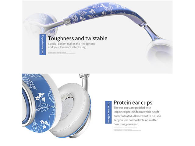 AutofeelSunriseoffice Bluetooth Earphone Headset Headphone Wireless Headphones 3D Bass Stereo Headsets Built-in Mic Smart Voice Control Headphones For Smartphone Music Calls