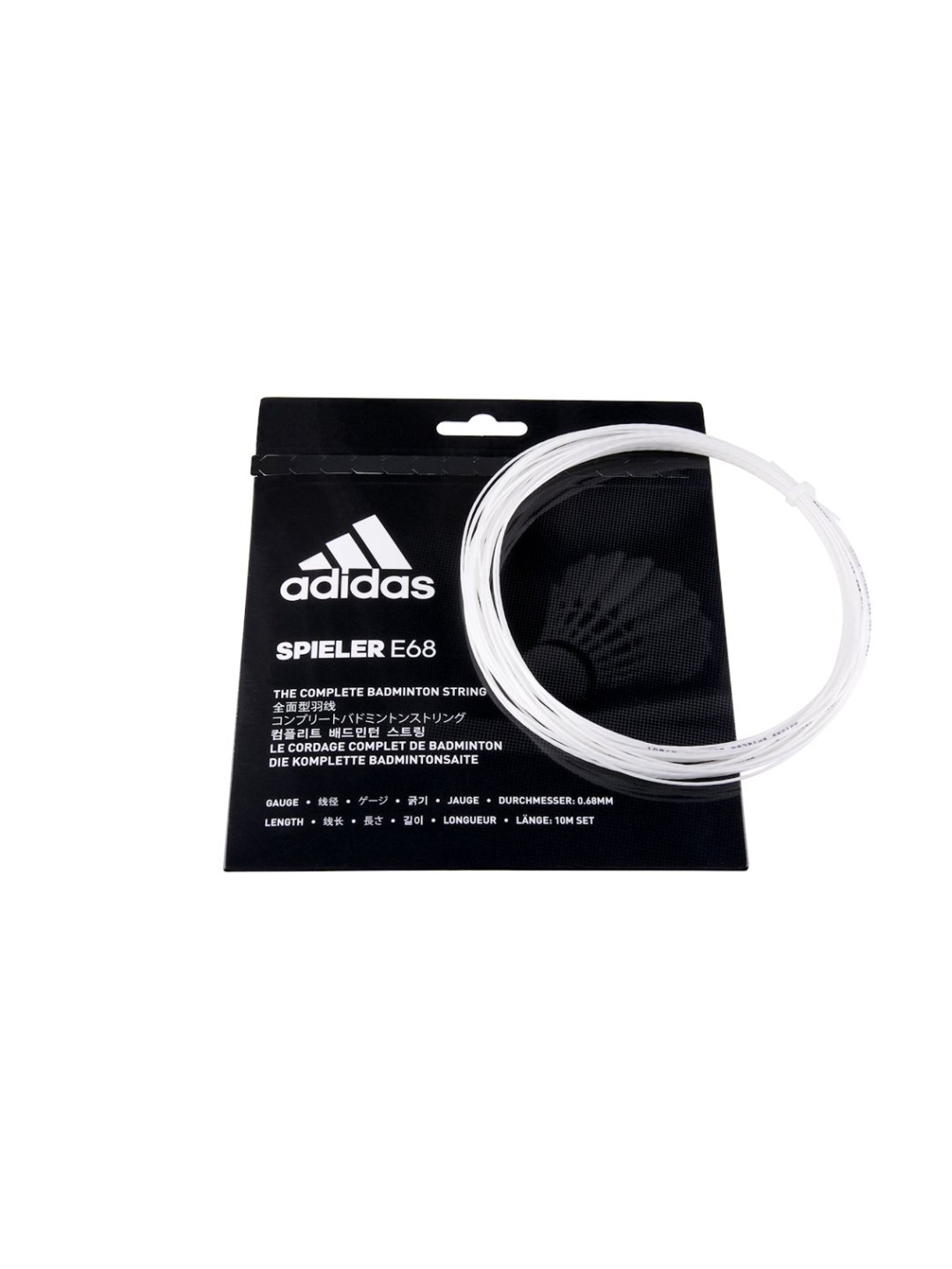 Adidas Spieler E68 White Badminton Racquet Strings (0.68 gauze)