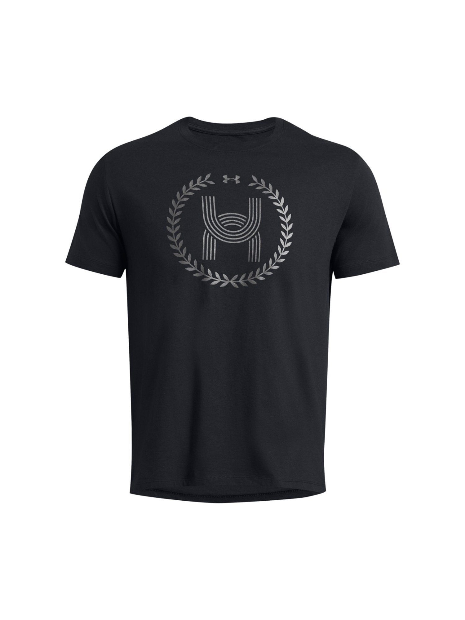 Under Armour Black Cotton Slim Fit Printed T-Shirt