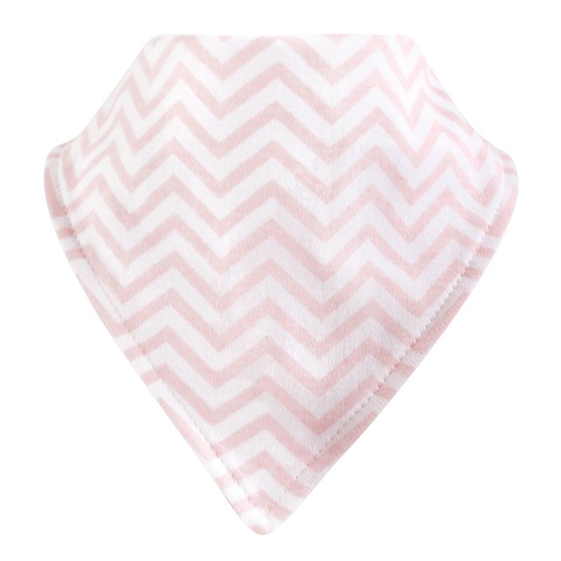 Hudson Baby Infant Girl Cotton Bib and Headband Set 5pk, White Bunny, One Size