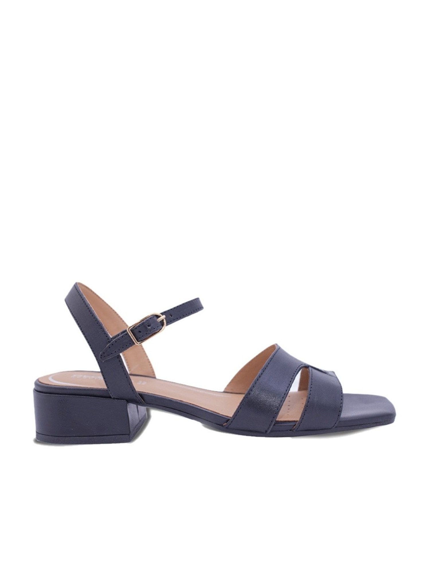 Geox Women's D Genziana 30 Black Ankle Strap Sandals