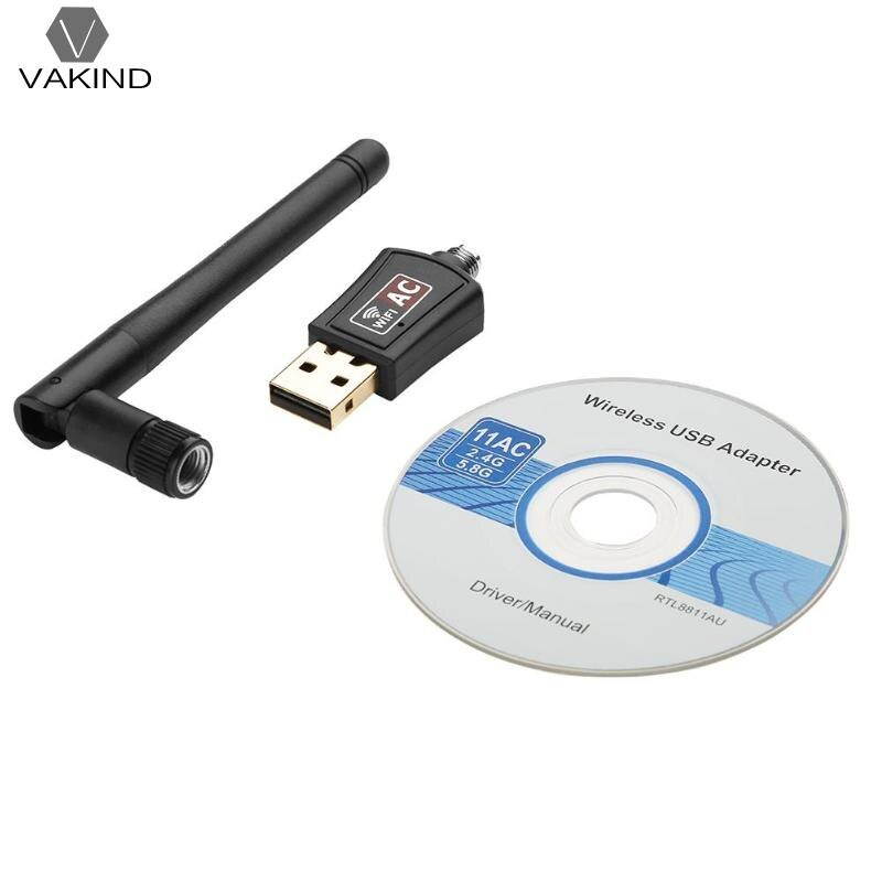 1 pcs Dual Band 600Mbps Wireless WiFi 5Ghz 2.4Ghz Dongle LAN Adapter Network Card