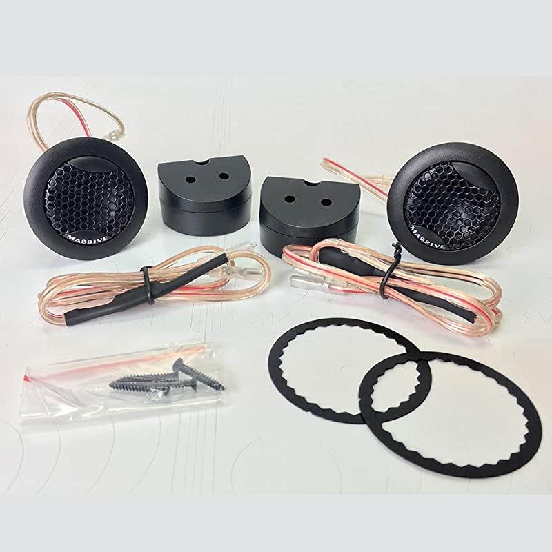 FT1 100 Watts Max 50 Watts RMS FT Series Car Audio Tweeters 20mm Inverted Dome 4 Ohm 360 Degree Swivel Feature for All 3 Included mounting Accessories Pair