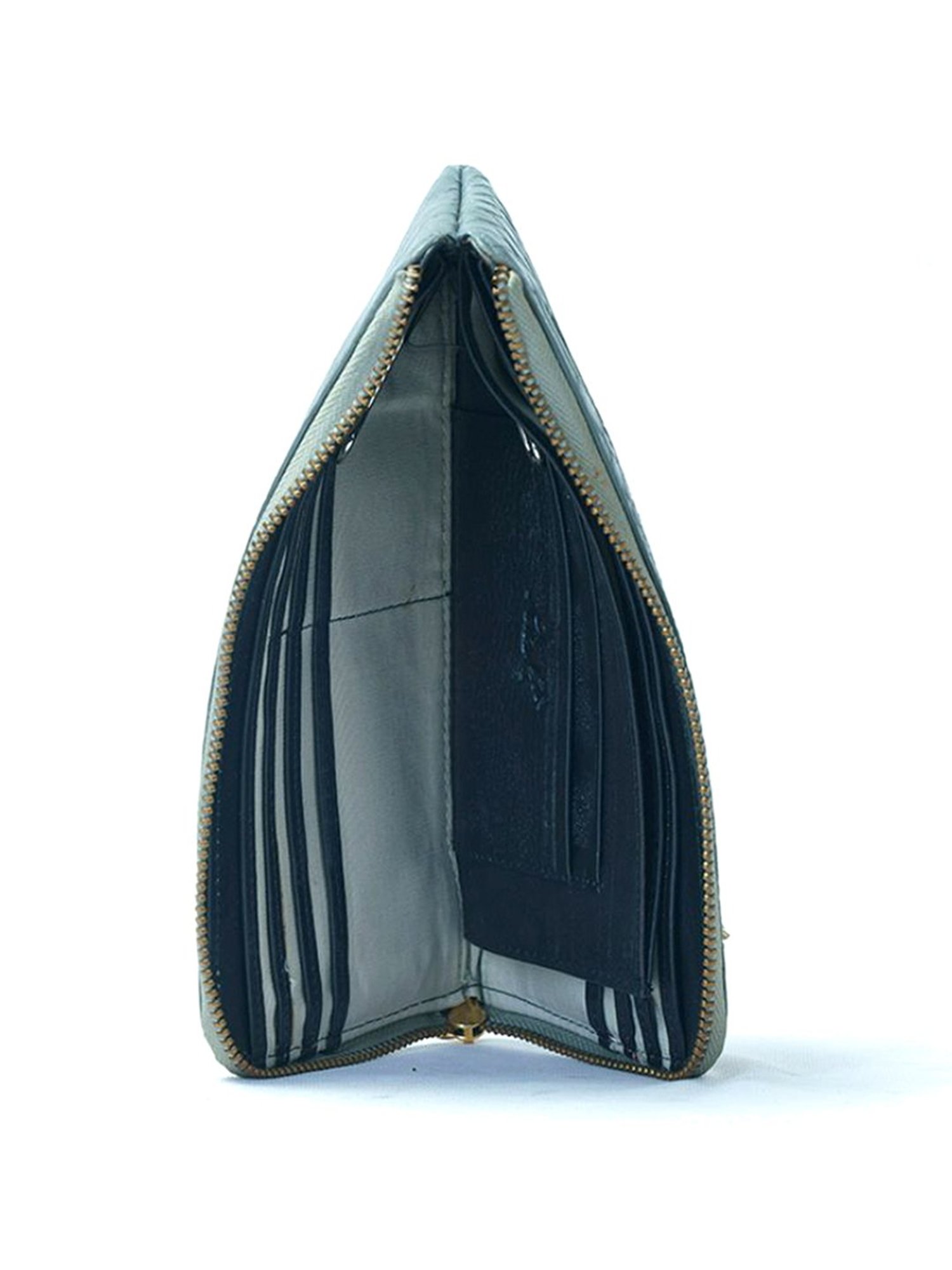 RI2K London Teal Leather Animal Effect Zip around Wallet