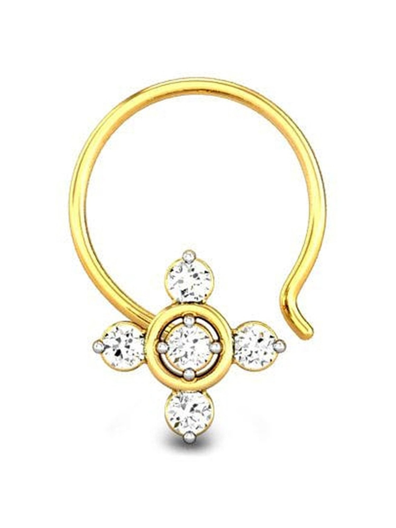 Malabar Gold and Diamonds 18 kt Gold & Diamond Nosepin