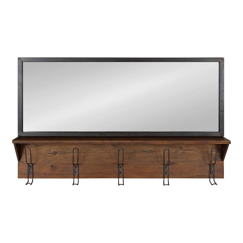36" x 22" Coburn Functional Wall Mirror Brown - Kate & Laurel All Things Decor