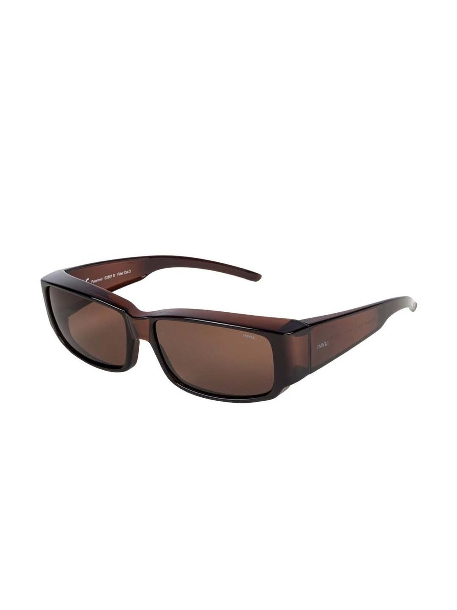 INVU Brown Rectangular UV Protection Sunglasses for Men