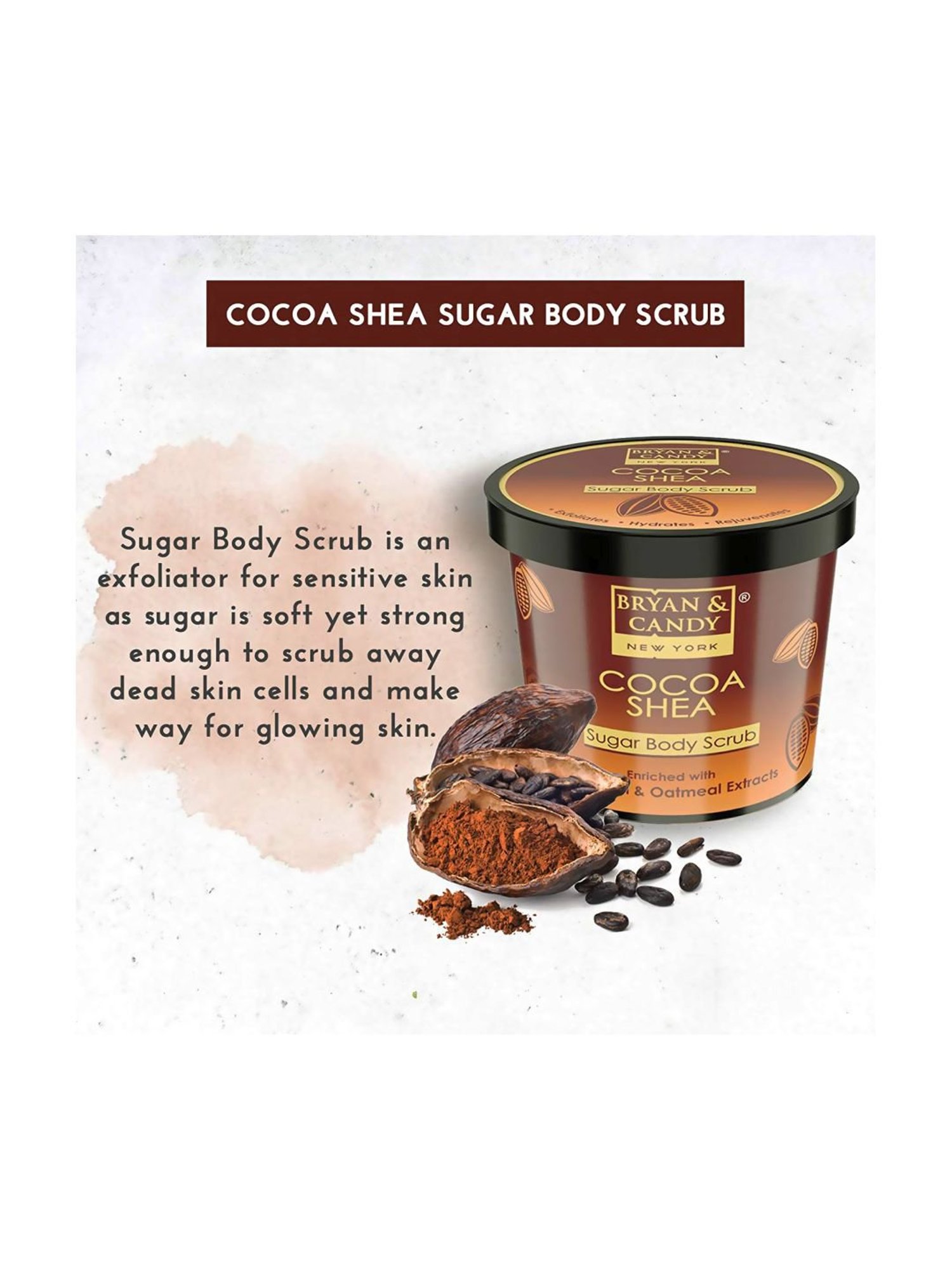 Bryan & Candy New York Cocoa Shea Sugar Body Scrub - 200 gm