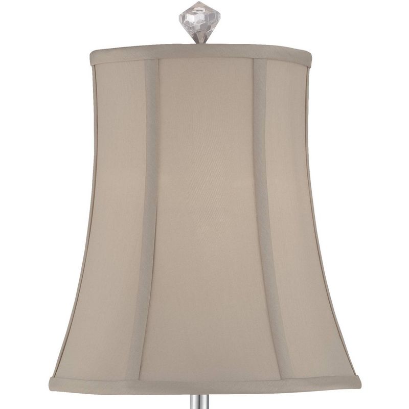 Vienna Full Spectrum Traditional Console Table Lamp Clear Crystal Taupe Bell Shade for Living Room Family Bedroom Bedside