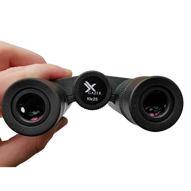 Professional 8x25 Magnifying Point View Compact Binoculars for Bird Watching Hunting Fishing Outdoor Waterproof Small Binocular with Soft Case Neck Harness Strap Cleaning Cloth