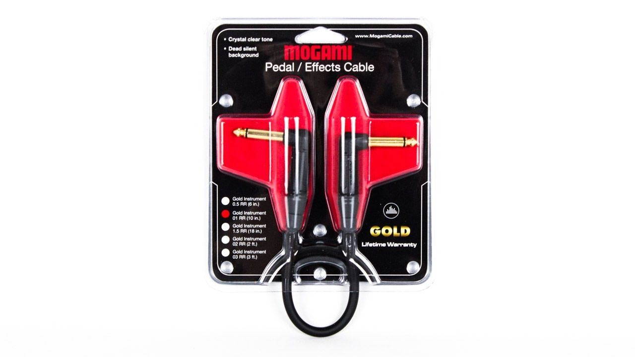 Mogami Gold Instrument 01RR 1 Foot Instrument Cable with Two Right Angle Ends