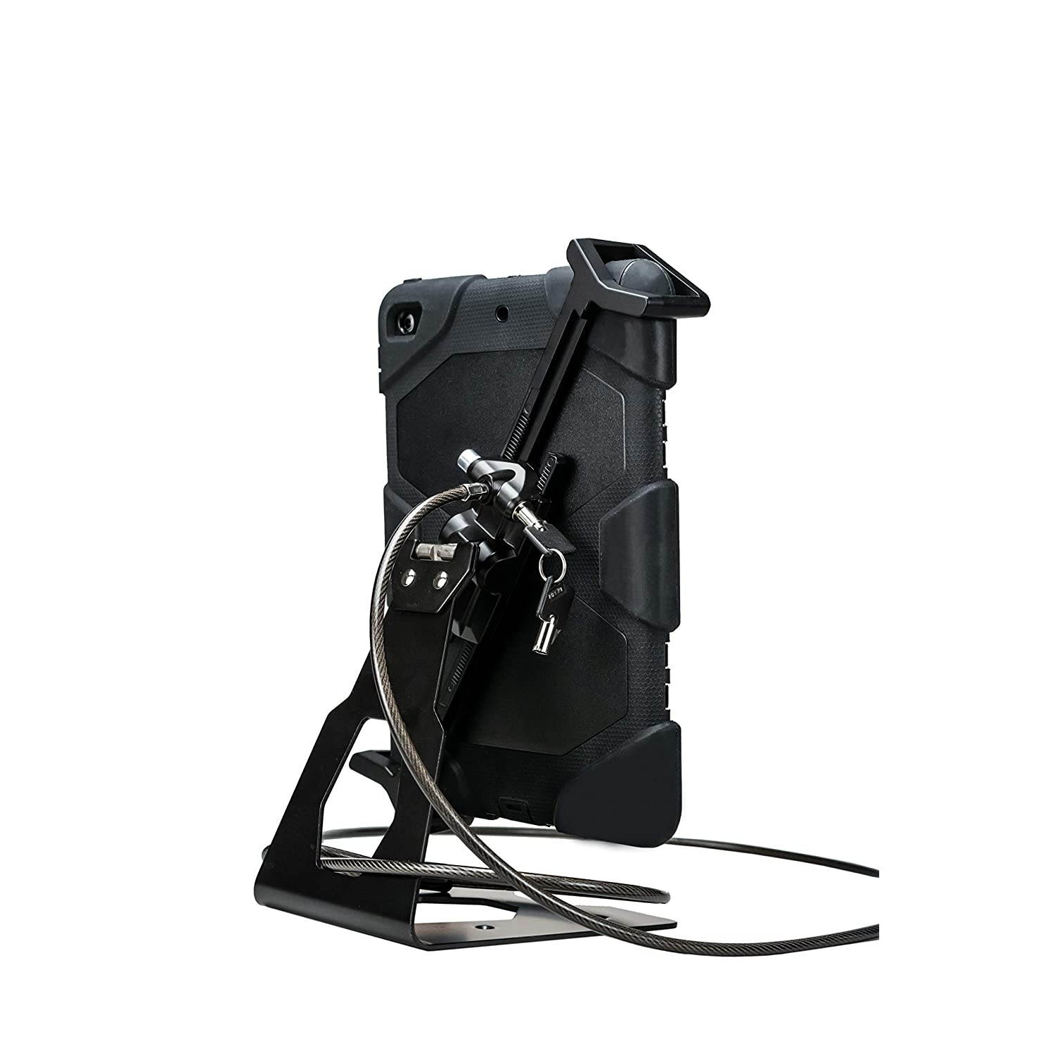 CTA Digital: Universal Case-Compatible Security Kiosk Stand for 7-13-Inch Tablets, Black