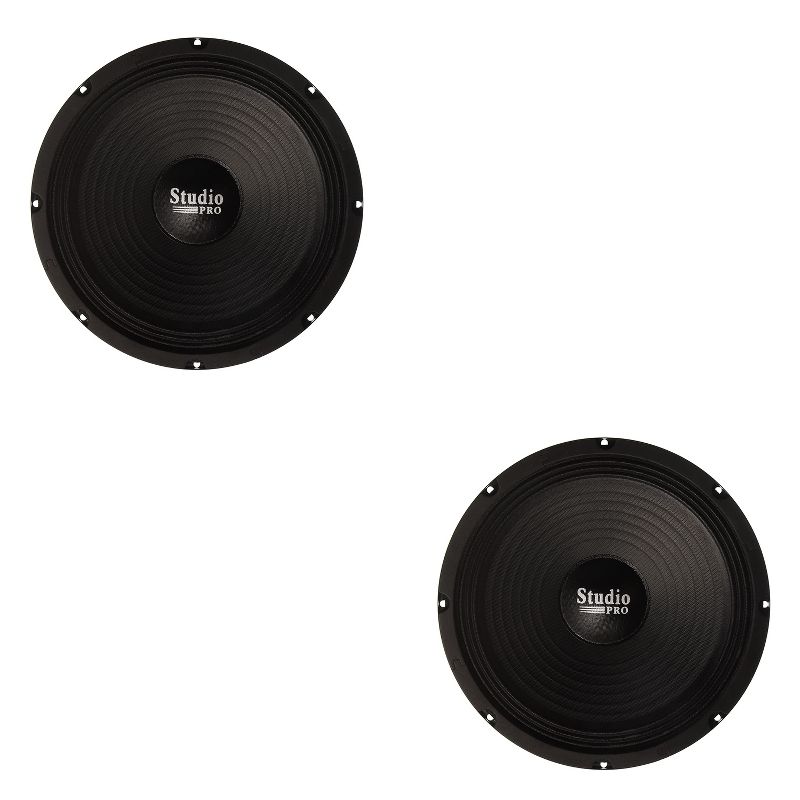 Pyramid Super Pro 10 Inch 300 W 8 ohm High Power Car Audio Single Subwoofer with Heavy Duty Basket, Strong Paper Cone, & Cloth Edge Suspension(2 Pack)