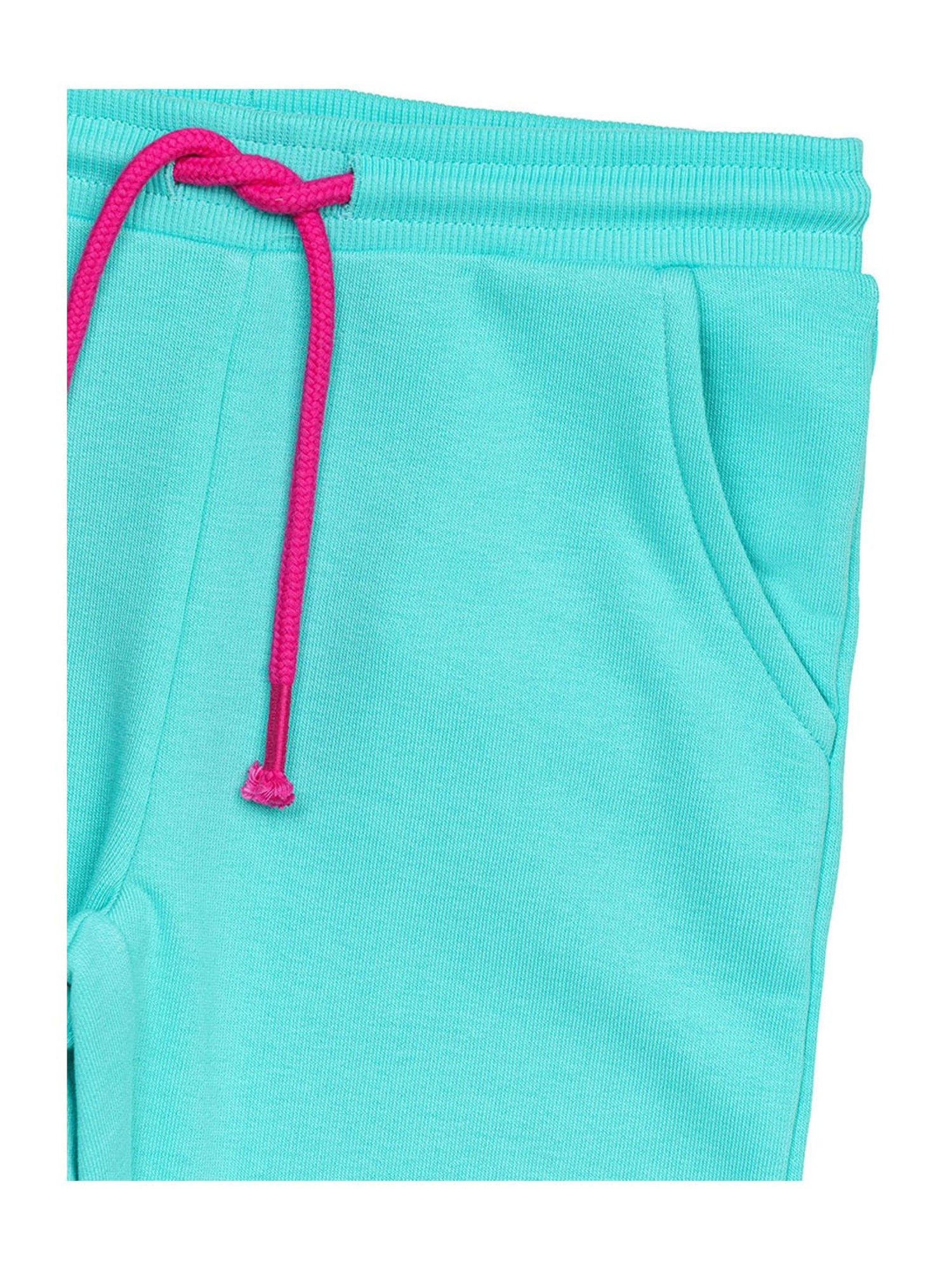 H by Hamleys Girls Blue Solid Trackpants