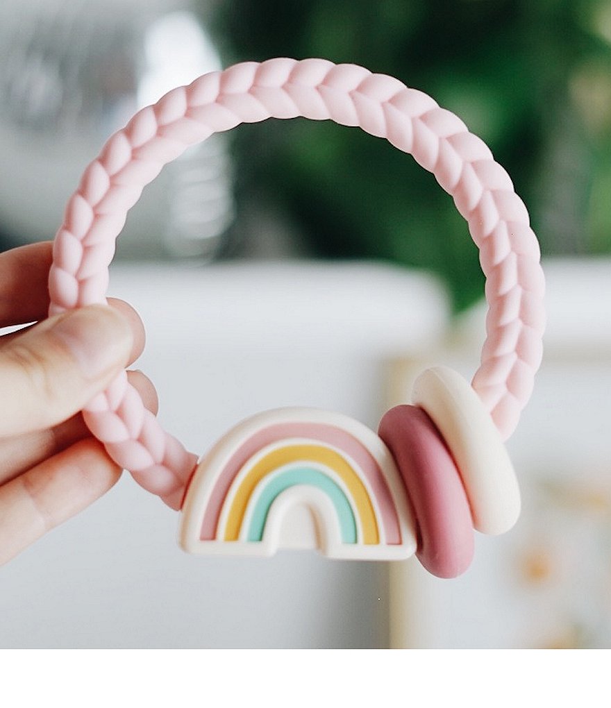 Itzy Ritzy Rattle & Teether Rings - Rainbow
