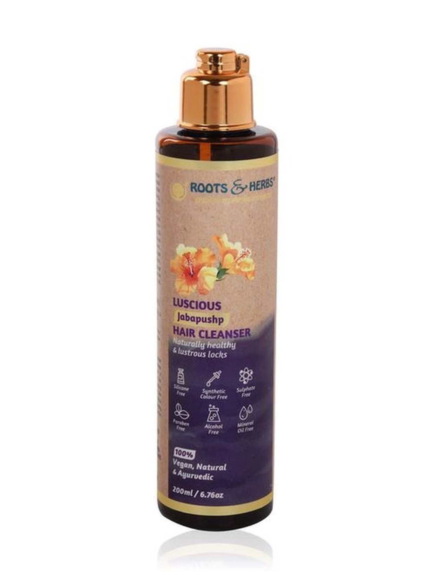 ROOTS AND HERBS Luscious Jabapushp Hair Cleanser - 200 ml