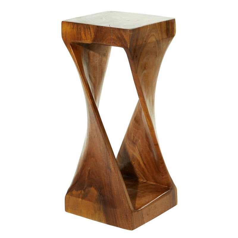 Suar Wood Square Accent Table Brown - Olivia & May