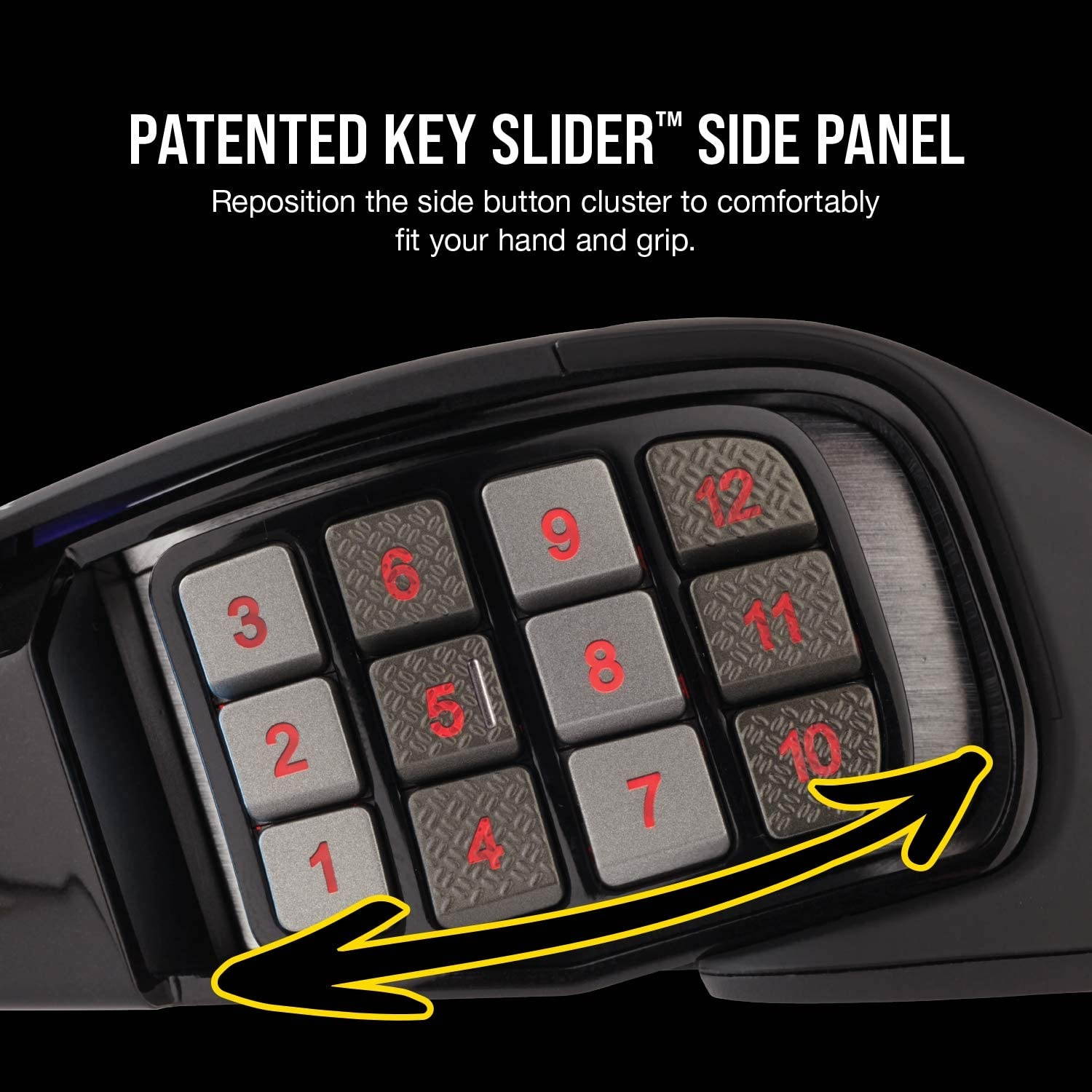 Corsair Scimitar RGB Elite MOBA/MMO Gaming Mouse Black Backlit RGB LED 18000 DPI Optical