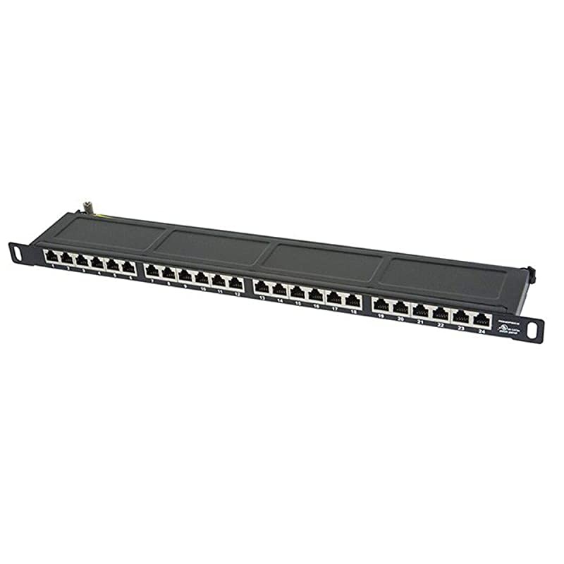 HalfU Shielded Cat6 Patch Panel 24 Ports 19quot | Dual IDC SpaceSaver