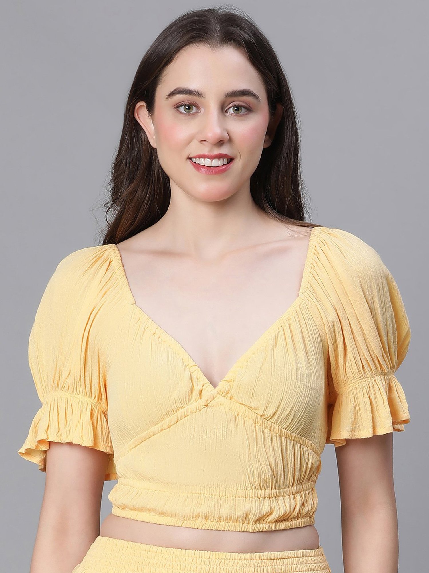 Oxolloxo Light Yellow Crop Top