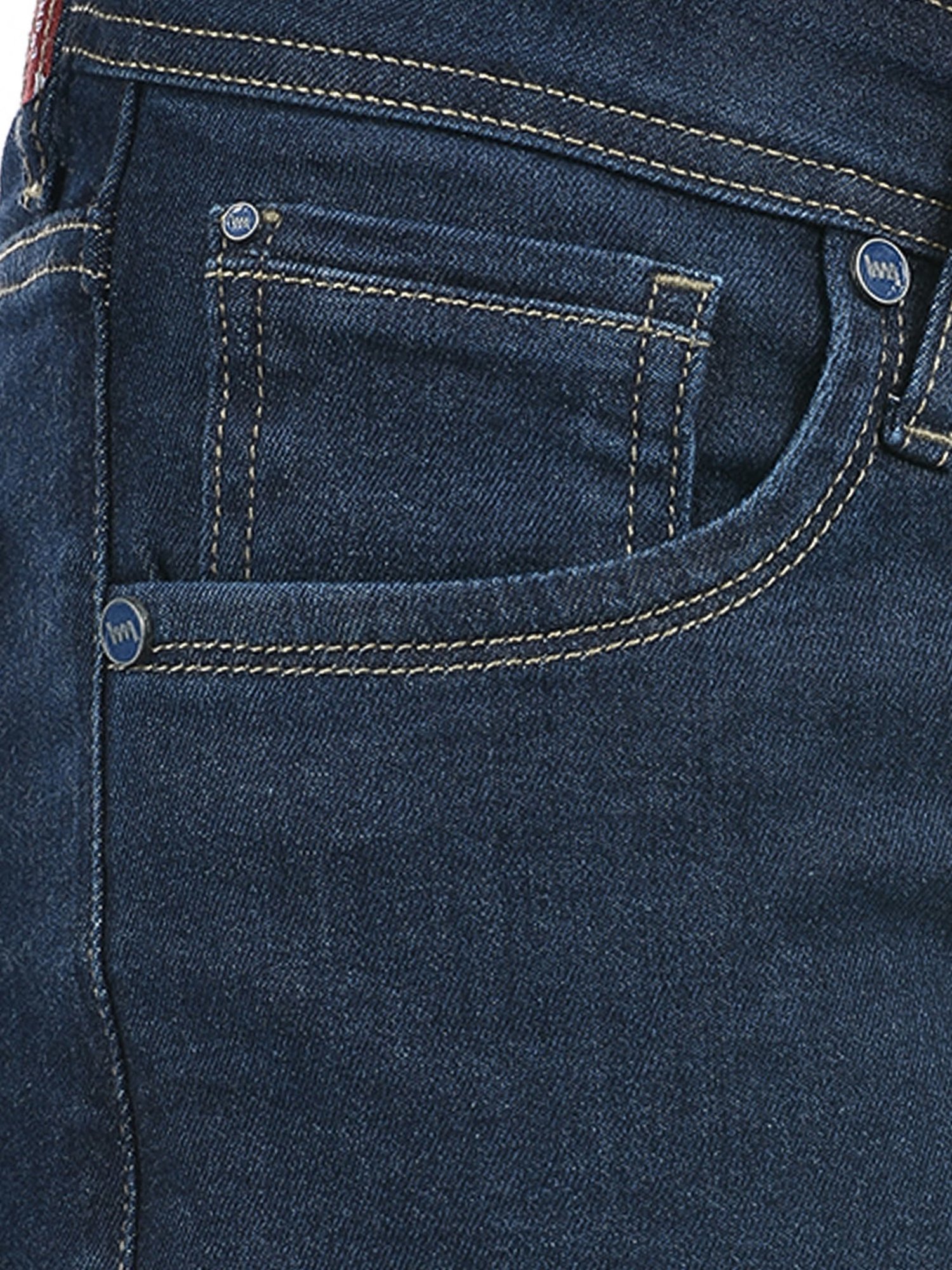 Lawman Pg3 Dark Blue Straight Fit Lightly Washed Jeans