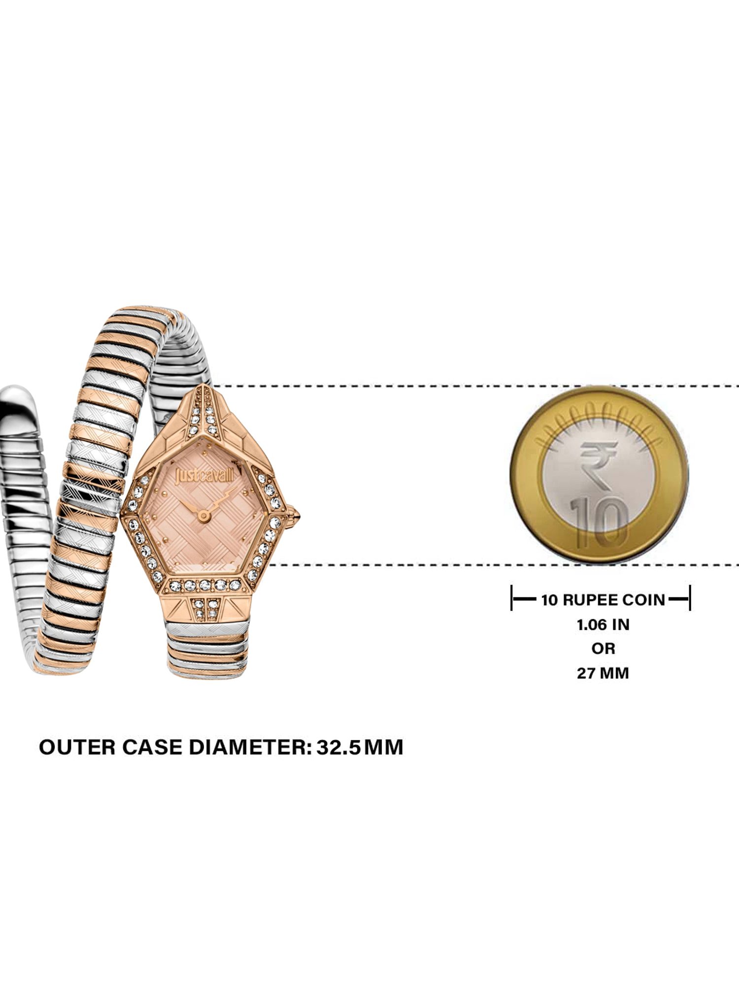 JUST CAVALLI JC1L303M0065 Ornato Snake Analog Watch for Women