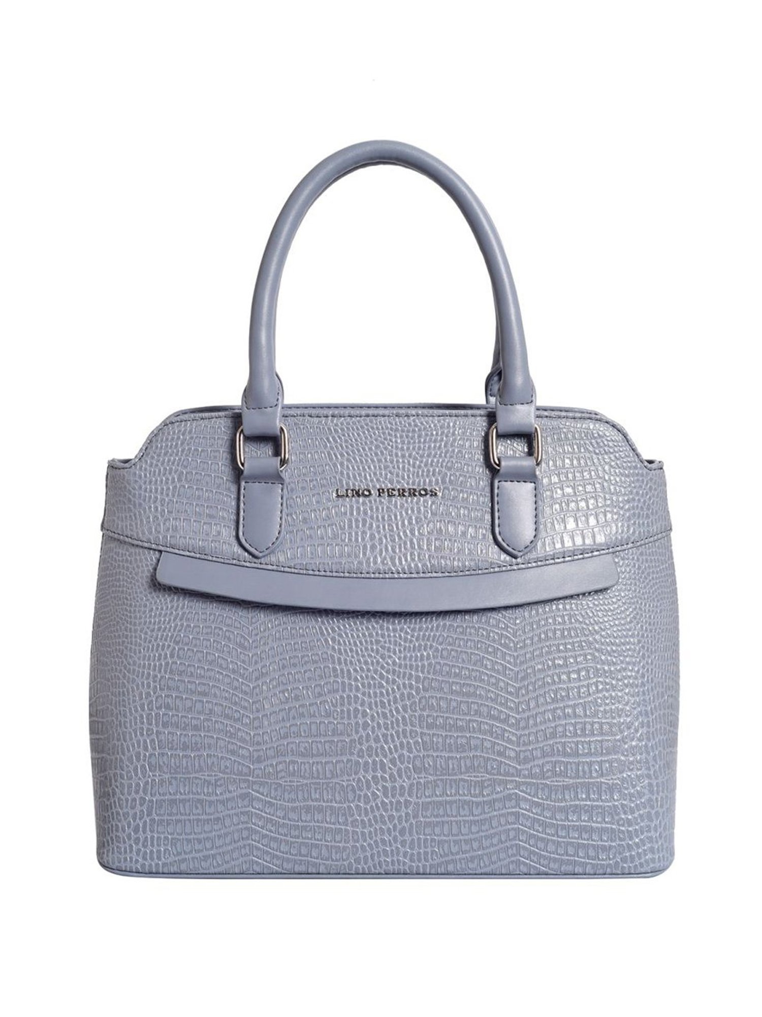 Lino Perros Grey Textured Medium Handbag