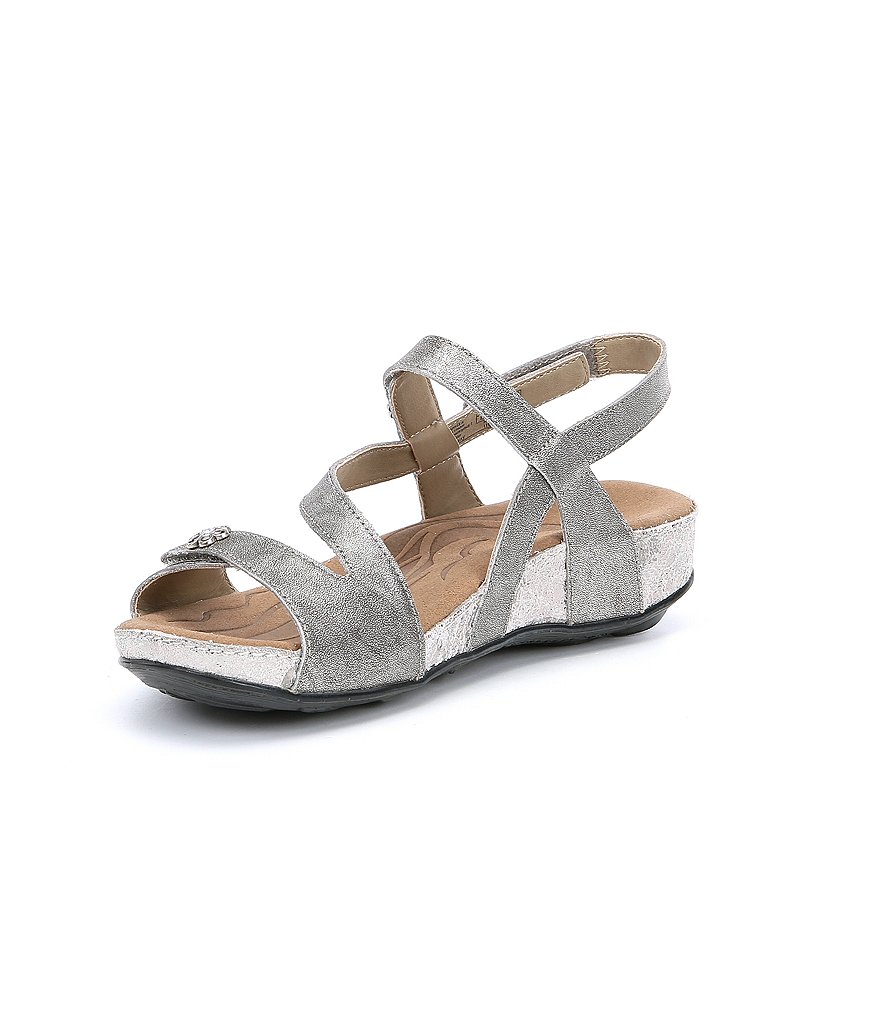 Romika Fidschi 54 Leather Strappy Wedge Sandals