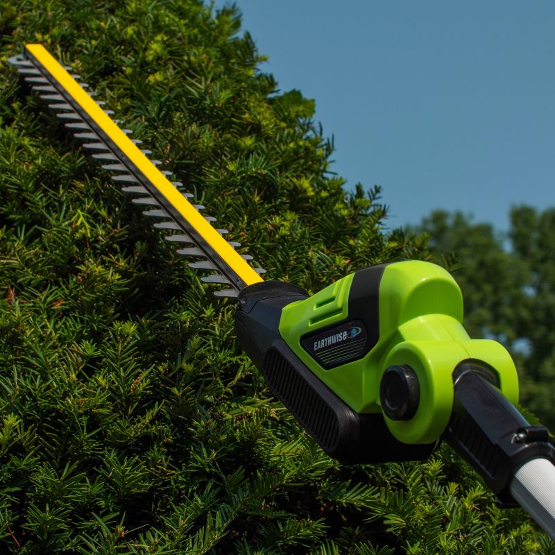 20" 20V Cordless Pole Hedge Trimmer - Earthwise