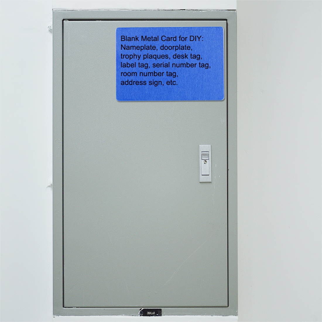 Blank Metal Business Card 88x53x0.6mm Anodized Aluminum Plate for DIY Laser Printing Engraving Blue 15 Pcs