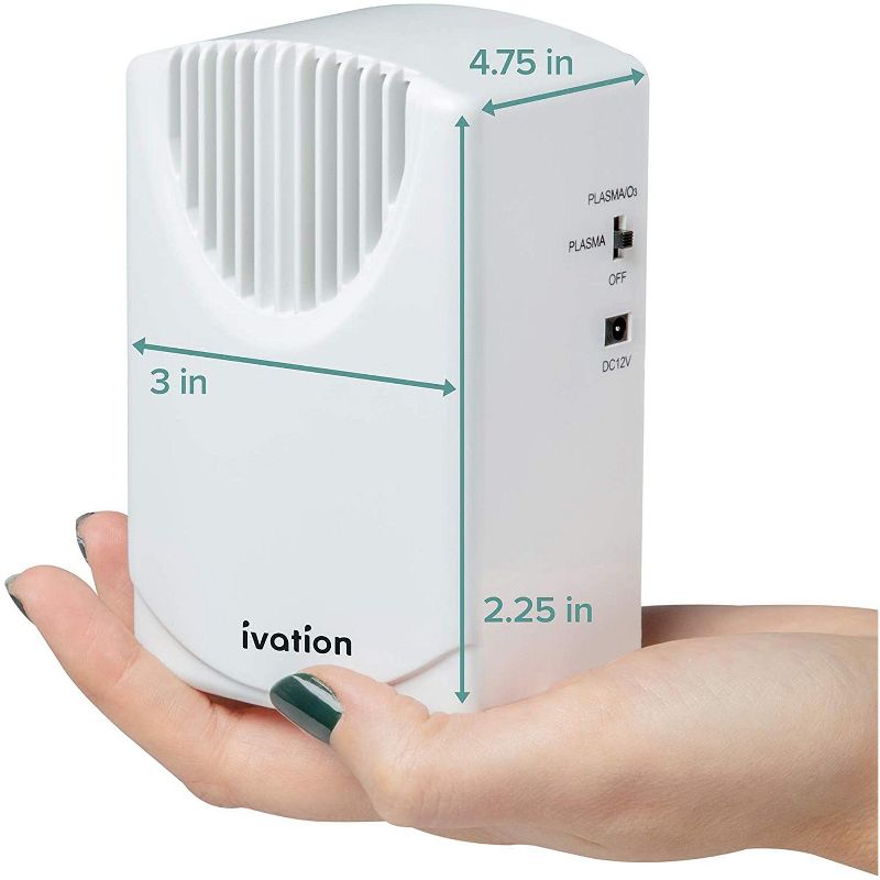 Ivation Ozone & Plasma Generator 300 MG/H Air Purifier for Car