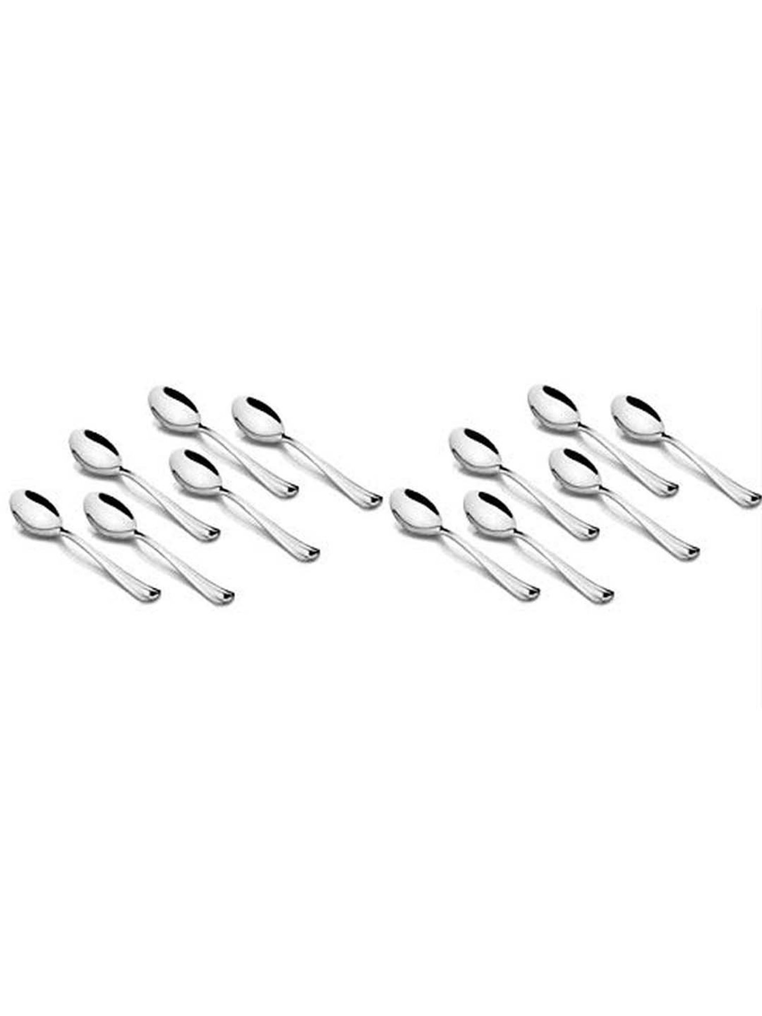 FnS Flair Silver Stainless Steel Baby Spoons - Set of 12