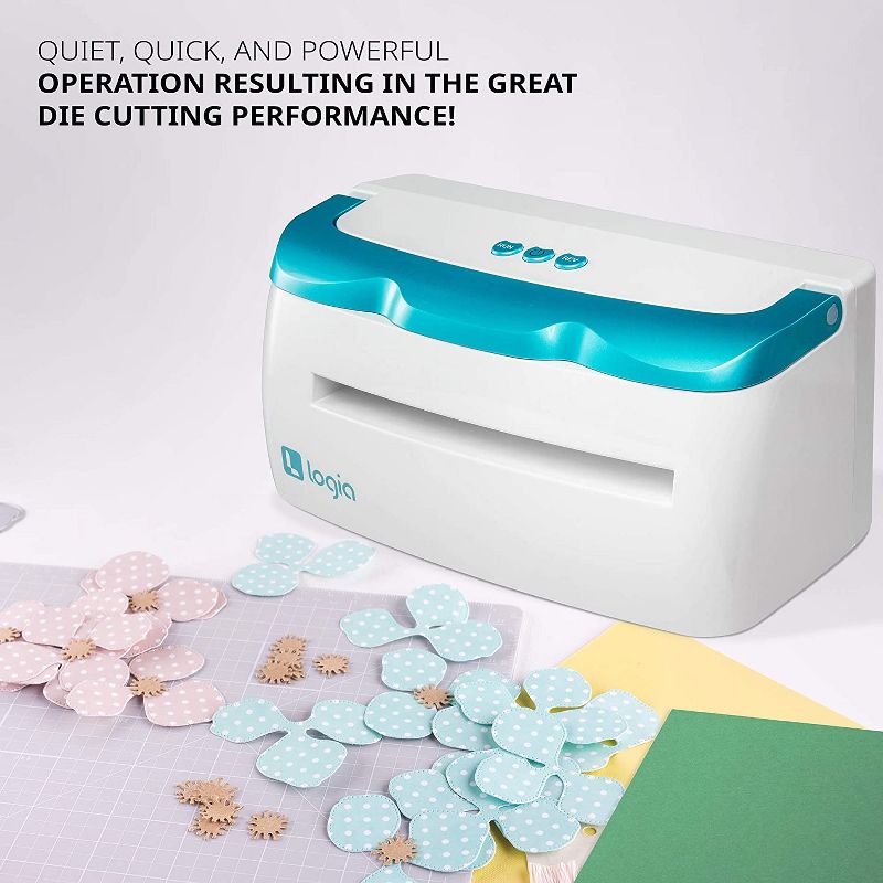Logia Electronic Die Cutter & Embossing Machine - High Pressure Die-Cutting Machine w/9 Inch Feeding Slot - Compatible w/Most Metal Dies & Embossing Folders for Arts & Crafts Scrapbooking & Cardmaking