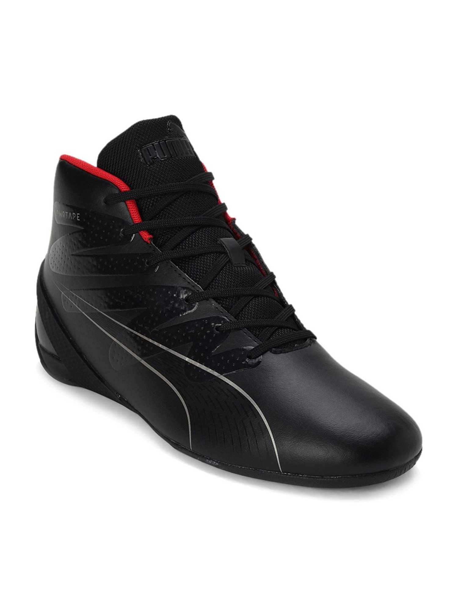 Puma Men's Scuderia Ferrari Carbon Cat Black Ankle High Sneakers